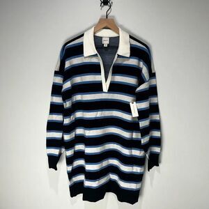 By Anthropologie Maeve Color Block Mini Sweater Dress M NWT